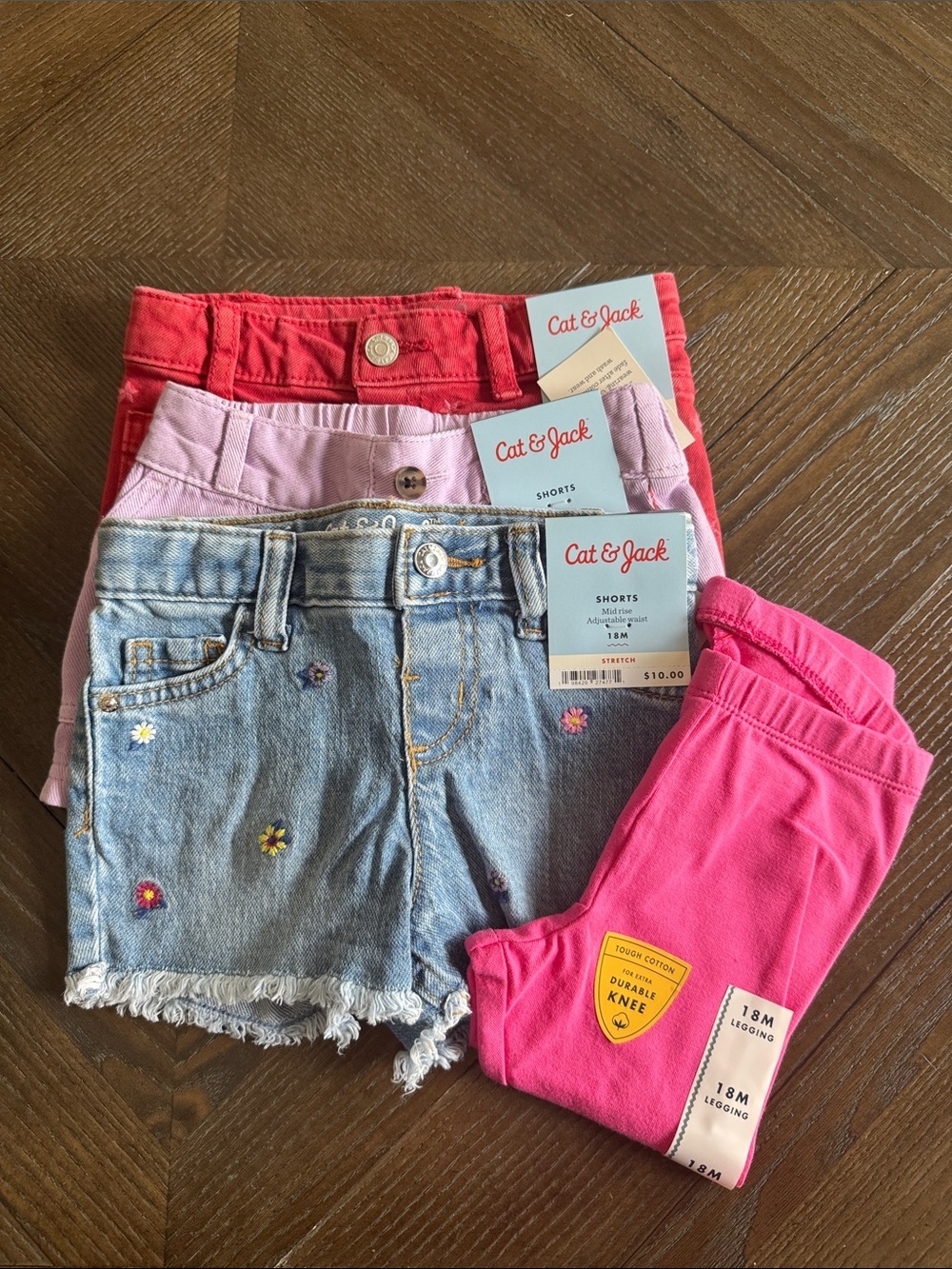 Cat & Jack Toddler Girls Bundle Shorts & Leggings 18 Months 18M New NWT